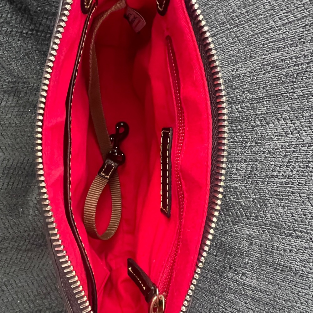 Dooney & Bourke Burgundy Croc Embossed Crossbody Bag - Picture 5 of 10